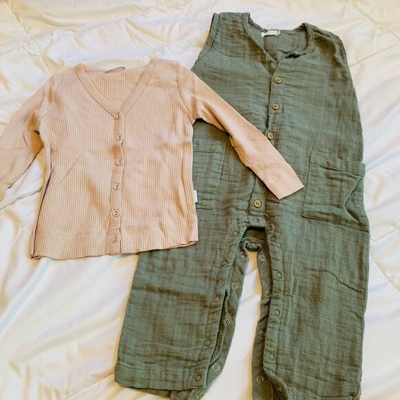 Jamie Kay 2pc 2y Bundle Cardigan, & Jumpsuit NWOT & EUC
